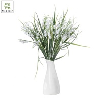Petit bouquet de fleurs artificielles en plastique, lys de la vallée, cloche, décoration de table pour la maison, décoration de mariage