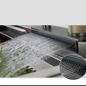 Évier de cuisine en acier inoxydable noir à cuve unique de 30 pouces, tendance TikTok, avec robinet cascade et ensemble d'évier de cuisine à tirage gauche - Product Image 5