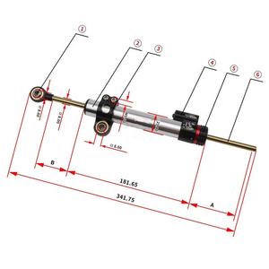 342mm universel CNC en alliage d'aluminium réglable amortisseur de direction stabilisateur moto amortisseurs de direction pour moto Scooter - Product Image 5