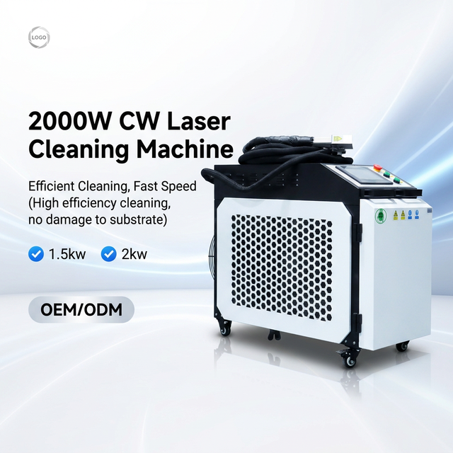 Powerful and Efficient 1500W 2kw CW Fiber Laser Cleaning Machine with User-friendly Control System
