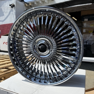 YHS-201 20 22 24 26 pouces Roues avec capuchons flottants chromés Trimester <span class=keywords><strong>D</strong></span> pour CHEVELLE CAPRICE IMPALA CHEVY DONK G BODY CUTLASS 442 REGAL - Product Image 4