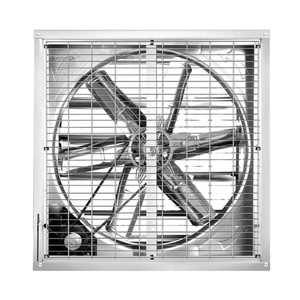 Ventilateurs d'extraction industriels pour serres, extracteurs muraux carrés à grand débit d'air pour fermes avicoles avec pales en acier inoxydable - Product Image 1