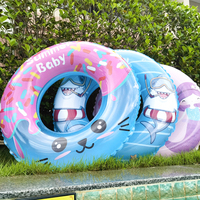 Bouée gonflable en PVC en forme de donut, très populaire, 100 cm, option logo personnalisé, pour fête de piscine d'enfants et utilisation à la plage, modèle PD134202