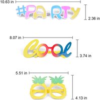 Lunettes surdimensionnées fantaisie sans verres, style décontracté, pour la plage, la danse, les fêtes Luau et les décorations d'anniversaire – Prix direct usine