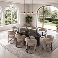 Table de cuisine en gros pour la maison, le bureau ou l'hôtel – Table à manger moderne pour appartement avec pieds en fer extensibles et plateau en céramique