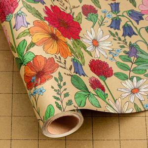 Colored floral pattern gift wrapping <b>paper</b> Romantic and fashionable Mothers Day cowhide wrapping <b>paper</b> Customizable - Product Image 1