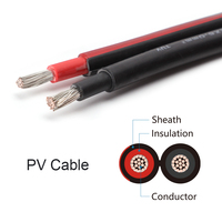 TUV-Zertifizierung 2 × 4 mm2 6 mm2 10 mm2 doppelkern-DC-solarpanel pv-panel elektrischer Draht Kupferkabel