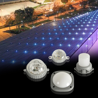 Lumières de Noël LED RGB SMD5050 étanches IP66 DMX512 DC24V pour façades de bâtiments extérieurs Yancai, vert et blanc, 1,5W 3W, lumière ponctuelle