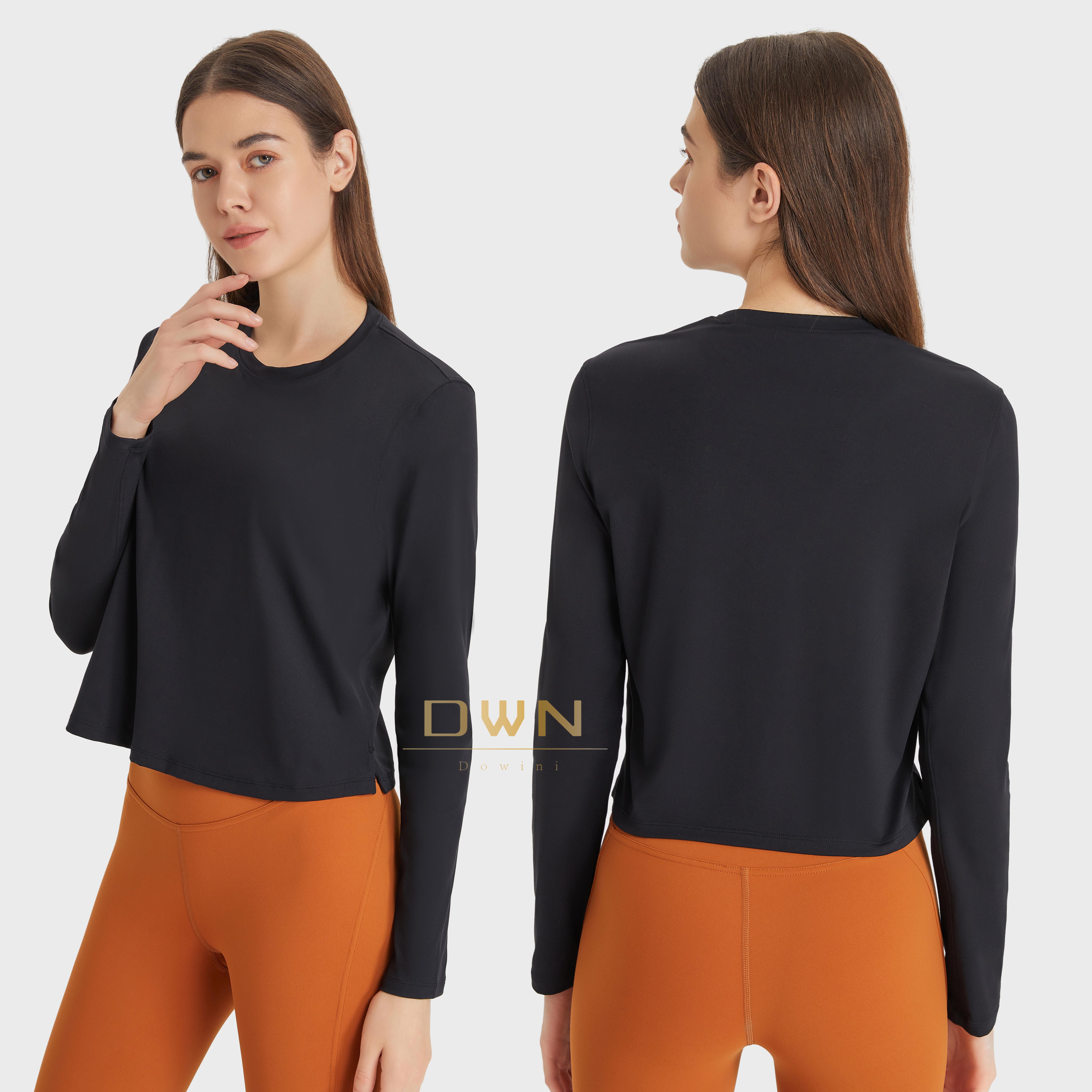 New Buttery Soft Align Smoothing Round Neck Long Sleeve Sport Yoga Top Simple Loose Running Fitness Long Sleeve T-shirt