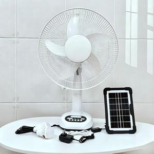 Ventilateur solaire mécanique portable électrique et solaire le plus vendu pour hôtel, avec USB et lumière - Product Image 6