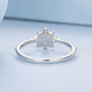 <span class=keywords><strong>Opale</strong></span> exquise petite bague principale en pierre femme <span class=keywords><strong>noble</strong></span> et élégante style de cour 925 bijoux en argent - Product Image 4