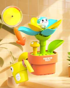 <span class=keywords><strong>Jouet</strong></span> de <span class=keywords><strong>bain</strong></span> pour bébé avec ventouse, arroseur de fleurs en pot de dessin animé mignon, jeu de pulvérisation d'eau pour l'été - Product Image 2