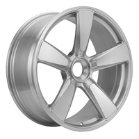 Rines de Aluminio Forjado 6061-T6 de 17-21 Pulgadas, Diseño Clásico Retro de 5 Radios en Plata Pulida para Porsche 911 930 964, Autos Deportivos Clásicos