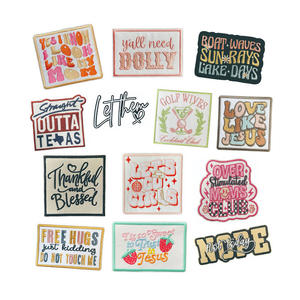 Western no non oggi ricamo Preppy Patch di ferro sul cappello Usa toppe di ferro per berretto da camionista - Product Image 1