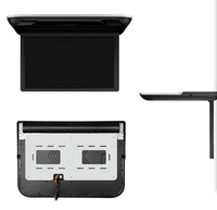Moniteur de toit de voiture LCD 22 pouces HD 1080P rabattable avec lumière ambiante RVB 7 couleurs, lecteur USB/SD/MP5 pour le divertissement des passagers