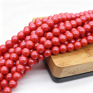 8mm Mermaid Pearl Glass <strong>Beads</strong> Round Loose Iridescent Shimmer for DIY Jewelry Making Necklace Bracelet Factory Wholesale - Product Image 3
