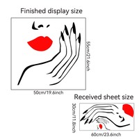 Autocollants muraux en forme de lèvres rouges, pour la décoration de la maison et du salon de coiffure, décalcomanie de fond de pièce, matériau PVC, auto-adhésif, amovible