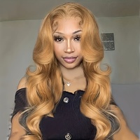 Perruque Lace Front Blonde Body Wave - 13x4 HD Transparente avec Ligne de Cheveux Pré-Plumée et Cheveux de Bébé, Densité 200%, Cheveux de Bébé Naturels