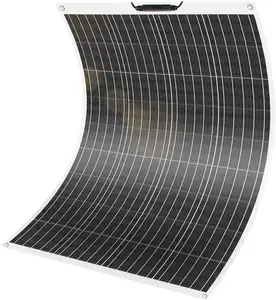 柔性太阳能电池板100W18v伏单晶太阳能电池板可弯曲100瓦柔性太阳能电池板，用于房车