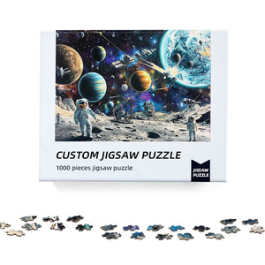 Puzzle pour adultes sur le thème de l'espace, 1000 pièces, coins ondulés personnalisables, unisexe, à partir de 14 ans - Product Image 1