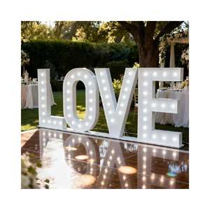 Lettres de l'alphabet en métal de grande taille, fournitures de fête, lettres lumineuses géantes à LED, lettres lumineuses à LED de 4 pieds, enseigne lumineuse à LED, Mr Mrs pour la décoration de mariage - Product Image 5