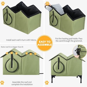 Casa para Gatos con Calefacción Termostática para Exteriores con Dos Puertas, Eficiente Energéticamente para el Invierno, Espacio Amplio para Varios Gatos - Product Image 3