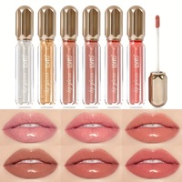 Brillo Labial Suave y Húmedo al Por Mayor, Lápiz Labial Duradero Tonos Rojos Vegano Hidratante Impermeable