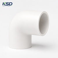 Coude de raccordement U-PVC pour alimentation en eau, haute résistance, PN10 PN16, homologué ISO CE, à souder par solvant, 90 et 45 degrés