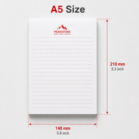 Bloc-notes magnétique personnalisé pour entreprise, A5, 50 feuilles, papier offset épaissi, impression CMYK