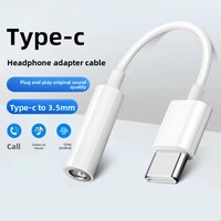 Adaptador de Conector de Auriculares USB-C a 3.5mm Macho-Hembra con Conductor de Cobre y Convertidor de Audio Auxiliar para Teléfonos Inteligentes y Auriculares