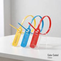 Étiquette de sécurité en plastique jetable anti-effraction, numérotée sur mesure, pour service de livraison express, directement de l'usine