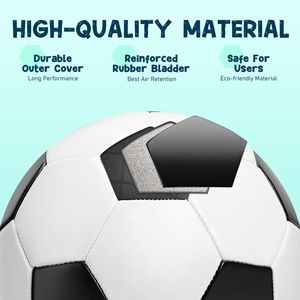 Balón <span class=keywords><strong>de</strong></span> Fútbol TOPTONS Venta Directa <span class=keywords><strong>de</strong></span> Fábrica Tamaño 2/3/4/5 - Clásico Blanco y Negro - Balón <span class=keywords><strong>de</strong></span> Fútbol Resistente para Interior/Exterior - Product Image 4
