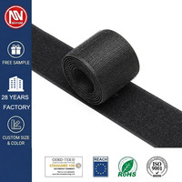 Bande auto-agrippante personnalisée de 38 mm en polyester 100 %, à coudre, pour vêtements, chaussures, bagages et organisation domestique