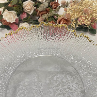 Assiettes de chargeur rondes dorées de 13 pouces, assiettes de chargeur texturées pour décoration de fêtes et d'événements