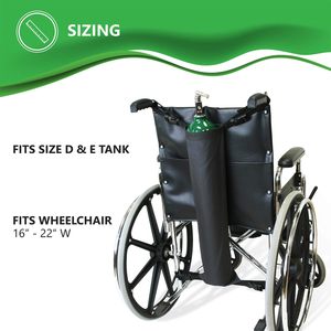 Sac de transport cylindrique standard étanche avec sangles réglables, facile à nettoyer, robuste, pour bouteille d'oxygène, pour fauteuil roulant - Product Image 5