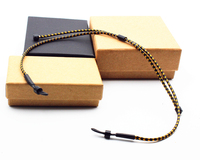 Cordon de lunettes de lecture et de soleil en polyester écologique antidérapant et réglable de 75 cm pour la vente en gros