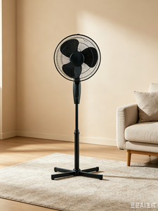 Ventilador de Torre Industrial Vertical Eléctrico Ajustable con Pedestal, para Oficina u Hotel, de Plástico, con Motor AC de 3 Velocidades, Portátil, Circulador de Aire, en Caja de Color - Product Image 3