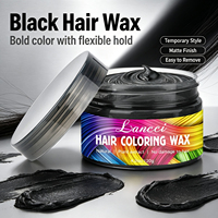 Argile colorante pour cheveux noire jetable lavable à l'eau, couleur temporaire pour Halloween, cosplay, fête costumée, maquillage capillaire
