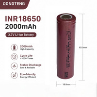 Batteries lithium-ion cylindriques 18650 2000mAh 15C à décharge élevée sans tableaux de références, stockage d'énergie