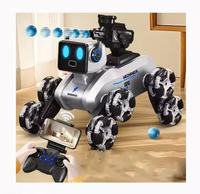Nouveau véhicule télécommandé électronique pour enfants, chien mécanique acrobatique à huit roues en plastique, avec bras oscillant et fonction d'escalade