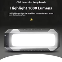Lampe de travail étanche et magnétique de 4000mAh, portable, 7 modes, lampe torche LED haute luminosité, lampe de camping, lampe de travail pour réparation automobile