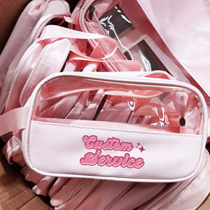 Trousse de toilette de voyage faites votre propre logo sac cosmétique en PVC transparent étanche trousse de toilette de marque privée - Product Image 3
