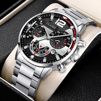 7134 2023 Nouveautés Montres de Luxe pour Hommes Montre Quartz Noire Tendance Montre-Bracelet de Luxe en Acier Inoxydable Montre Homme Luxe