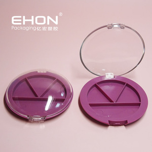 Boîtier vide pour fard à joues avec couvercle transparent surélevé, personnalisable, à 1/2/3 compartiments, en plastique AS/ABS, pour palette de fards à paupières et poudre cosmétique - Product Image 5