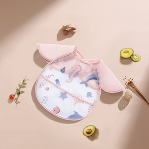 เสื้อผ้าเด็กผู้หญิงสวมใส่ย้อนหลังฤดูใบไม้ร่วงฤดูหนาวผ้ากันเปื้อนพียูกันน้ำมีกระดุมผ้ากันเปื้อนป้อนอาหารเด็กบางสไตล์กันสกปรกสำหรับ - Product Image 4