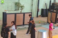 Ne laissez pas l'espace vous limiter. Barrière pliante en alliage d'aluminium avec modélisation 3D Conception écologique pour une utilisation résidentielle