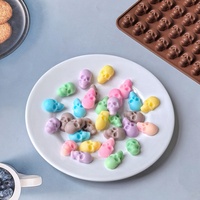 Moule de cuisson en silicone 40 cavités en forme de crâne pour chocolat, bonbons et gâteaux, compatible four, modèle 40th Company Skulls 676