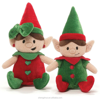 Festival Toys Jouet de Noël en peluche écologique Père Noël Elfe Bonhomme de neige Cerf Moose Plushie