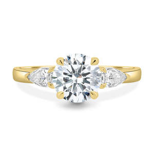 แหวนเพชรสำหรับผู้หญิงที่โตแล้ว14K แข็งสีเหลืองทอง1.5ct 3.6กรัมได้รับการรับรองในห้องปฏิบัติการ - Product Image 1