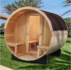 Smartmak большой размер бочка сауна новый дизайн водонепроницаемый открытый сауна с плитой - Product Image 1